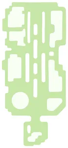 Flat pattern of the cage profile with open cutouts.